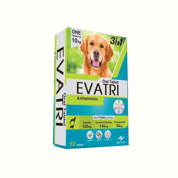 إيفاتري — أقراص طرد الديدان للكلاب والقطط (قرص واحد) | Evatri 1 Tablet