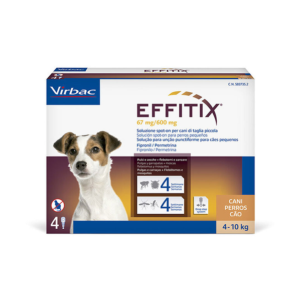 إيفيتكس — أمبول القراد والبراغيث للكلاب، حماية 4 أسابيع (أمبول واحد) | Effitix 1 Pipette