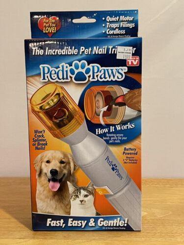 Battery Powered Pedi Paws Pet Nail Trimmer for Dogs Cats As