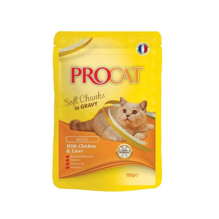 Procat Soft Chunks in Jelly with Chicken & Liver 100gm