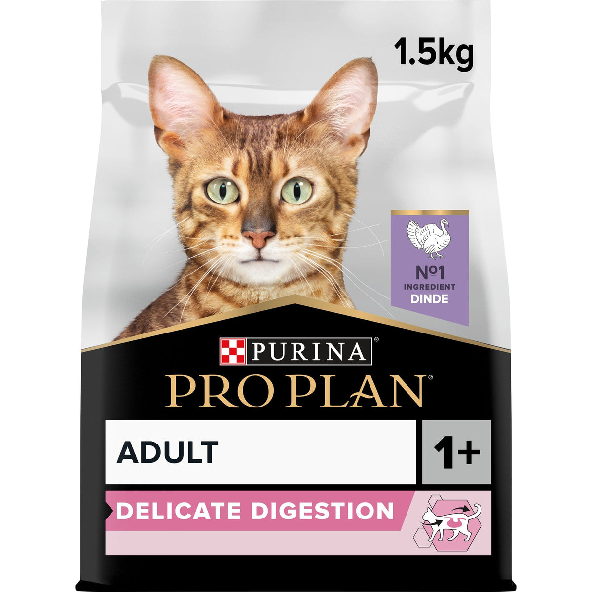 PURINA Pro Plan Delicate Adult  Rich in Turkey Dry Cat Food 1.5 KG