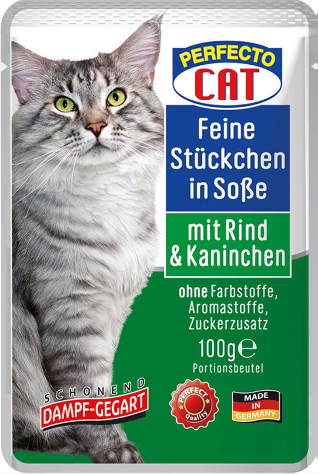 Perfecto Cat Rind& Kaninchen 100 g