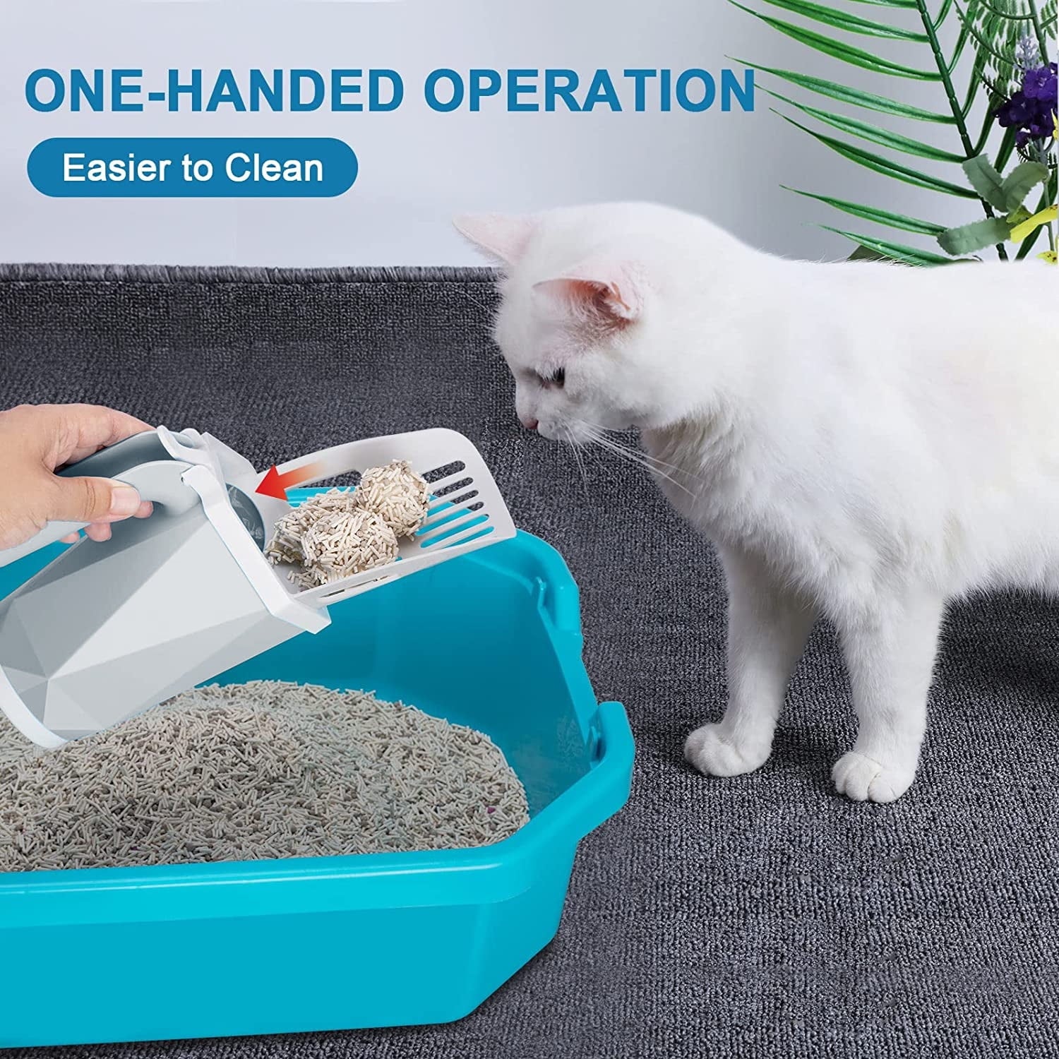 Naomi Cat litter Scoop with garbage can