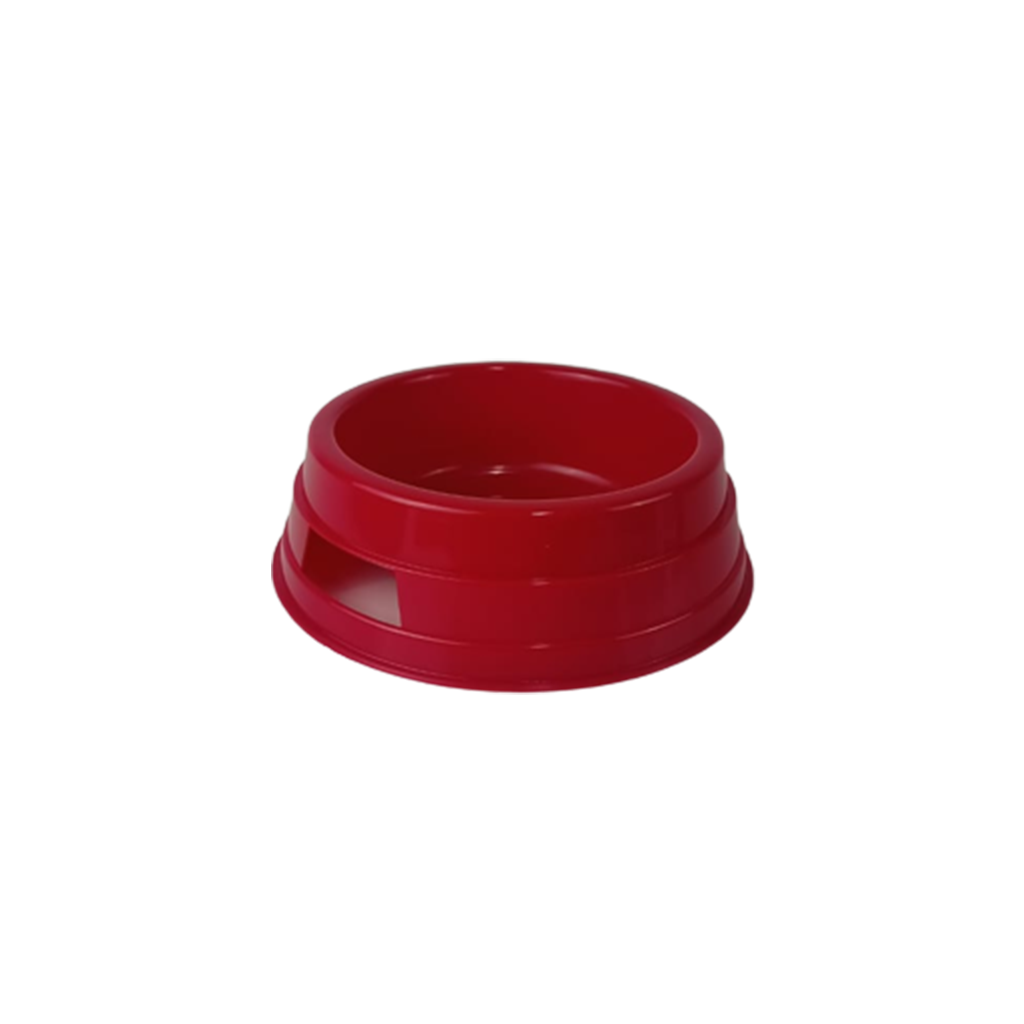 Plastic round bowl for dogs food 17cm