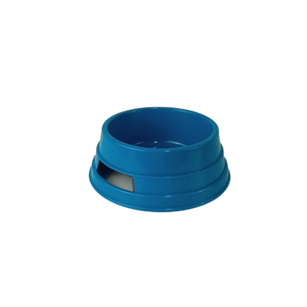 Plastic round bowl for dogs food 14cm