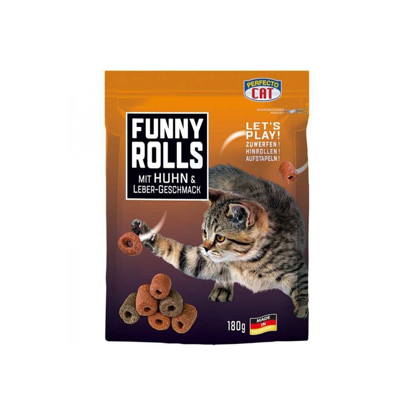 Perfecto Cat Funny Rolls mit Huhn & Lebergeschmack 180g