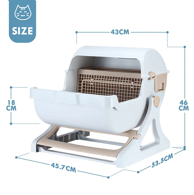 Naomi Semi-automatic Cat Litter Box with Side Door