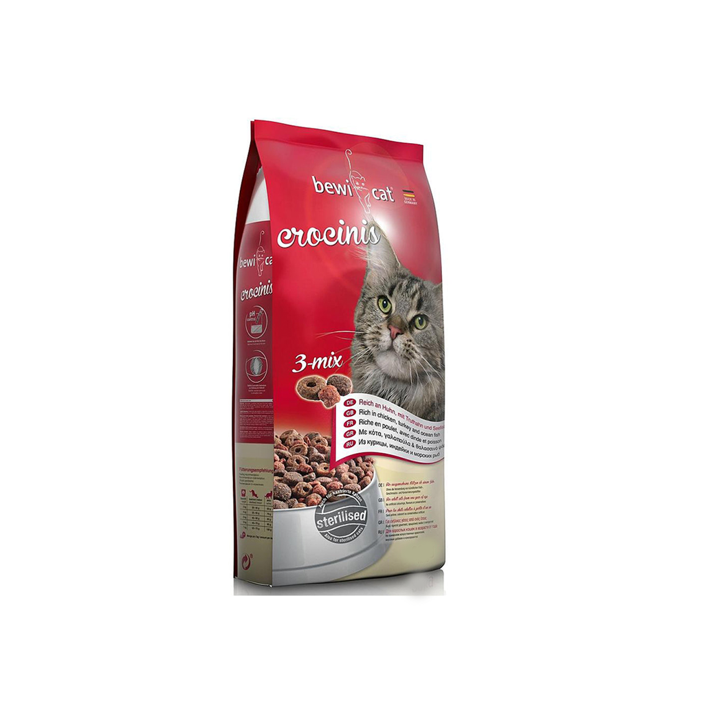 Bewicat Crocinis 3-Mix 10 kg Sterilised - Urinary Care