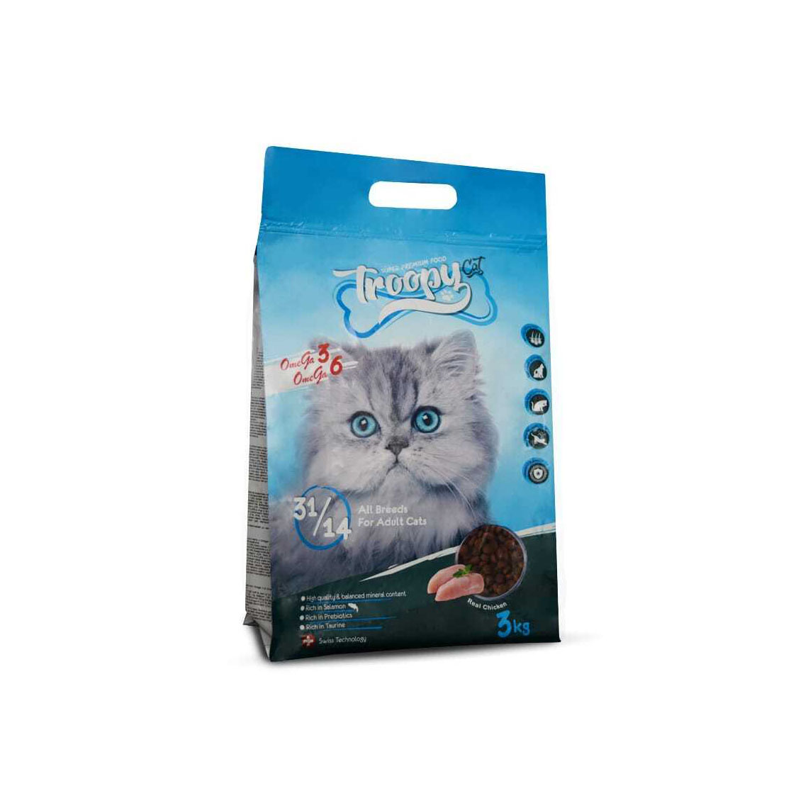 Troopy Cat Adult Dry Food  3 kg