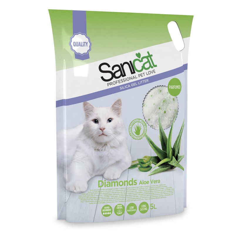 SaniCat Diamonds Aloe Silica Gel 5L