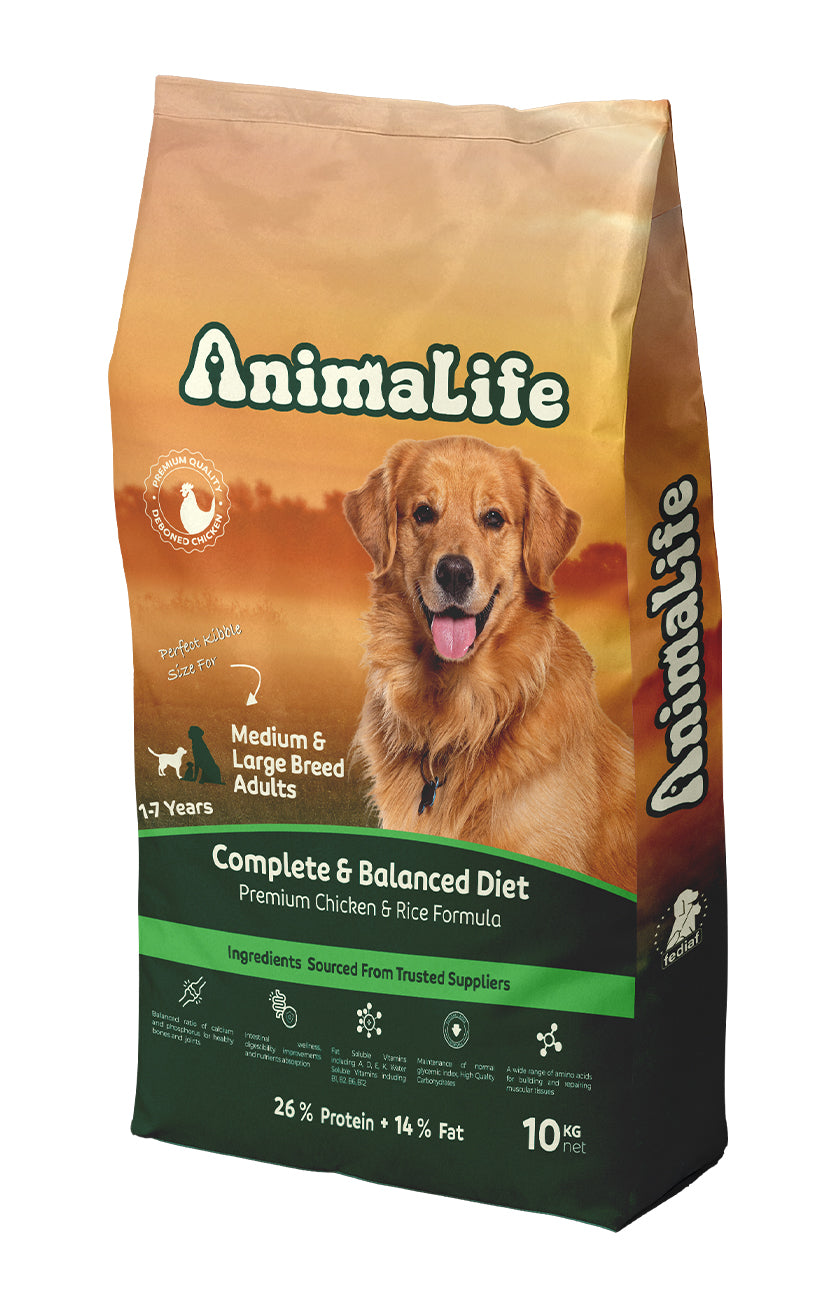 AnimaLife Medium & Large Breed Adults - Dogs Dry Food With Chicken