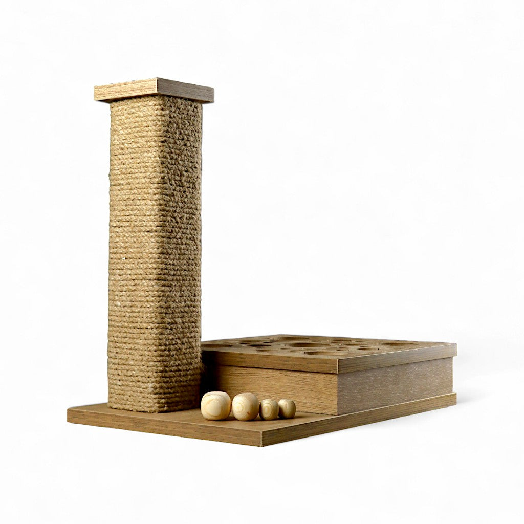 Petmoda Scratch and play board Cat balls hunt box with Tower With catnip