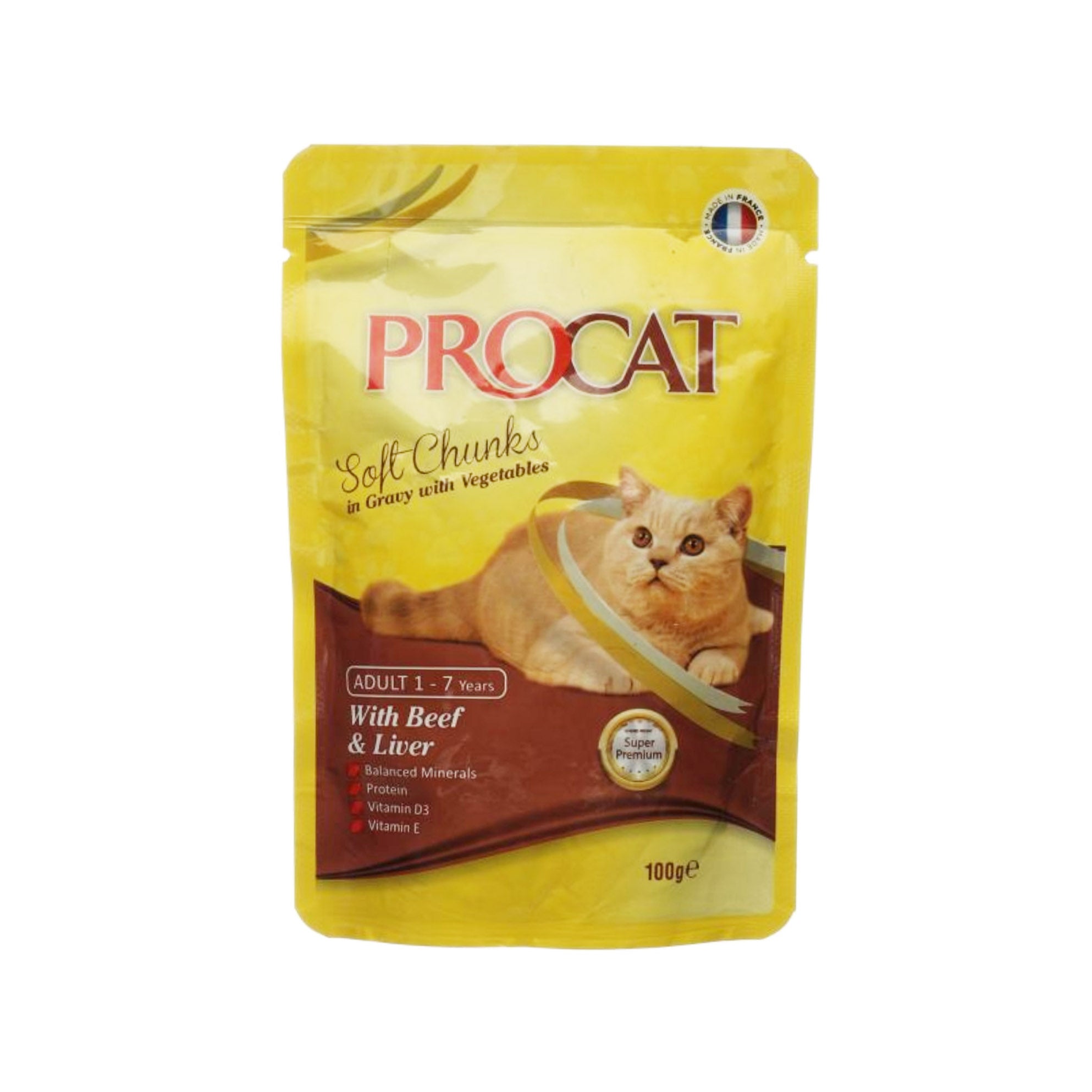 Procat Soft Chunks in Jelly with Beef & Liver 100gm