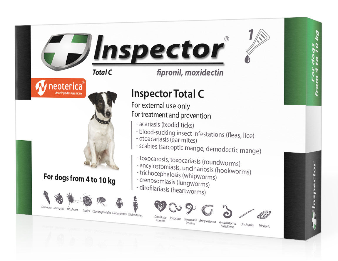 Neoterica Inspector Total K Spot-on for Dogs S (4kg - 10kg) 1amp