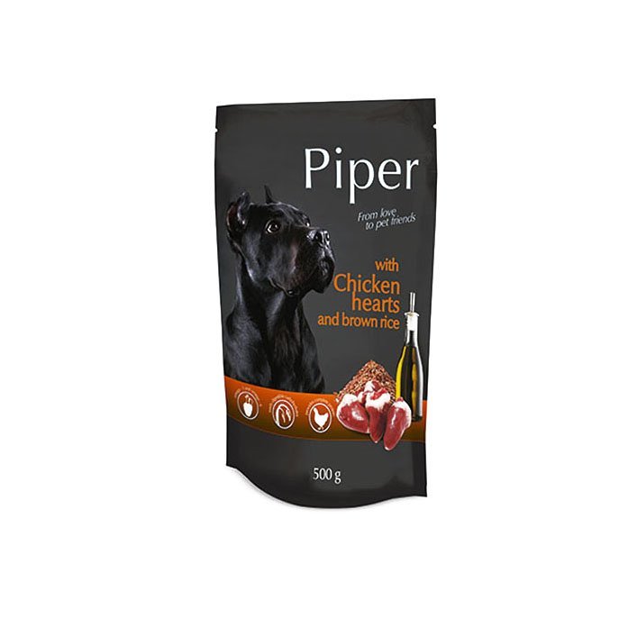 PIPER WITH CHICKEN HEARTS AND BROWN RICE 500 g