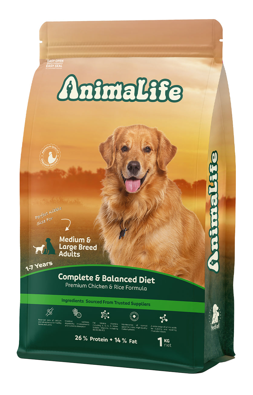 AnimaLife Medium & Large Breed Adults - Dogs Dry Food With Chicken