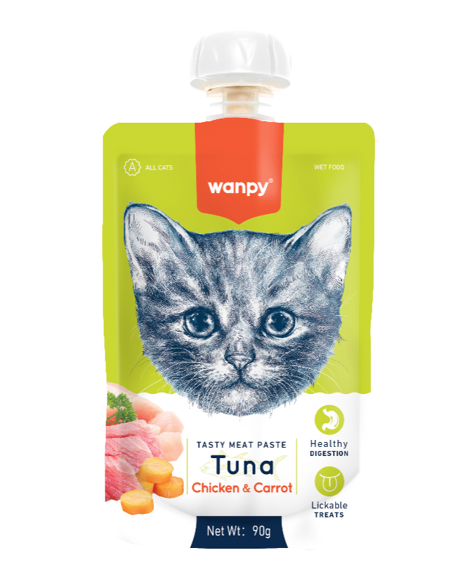 Wanpy Cat Tuna Chicken & Carrot 90 g