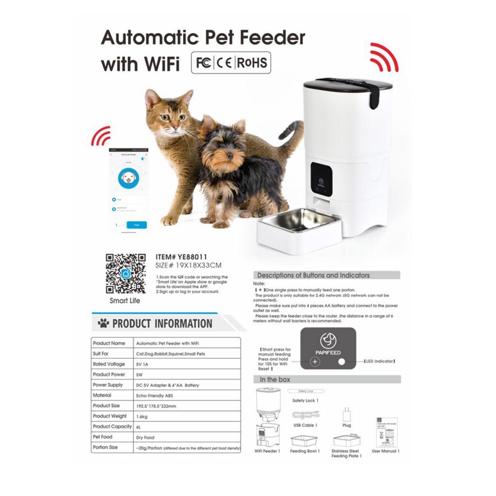 Naomi PAPIFEED Automatic pet feeder