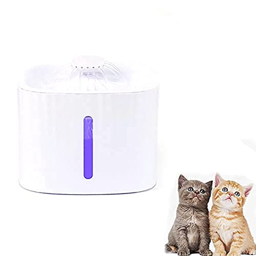 Naomi Cat&Dog Water Fountain Automatic Lighting LED (Color-White)