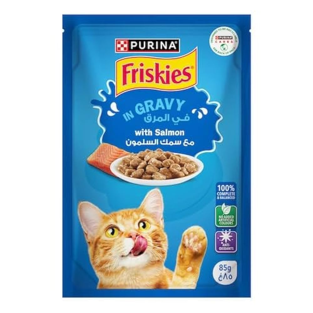 Friskies Salmon Chunks in Gravy Pouch 85g