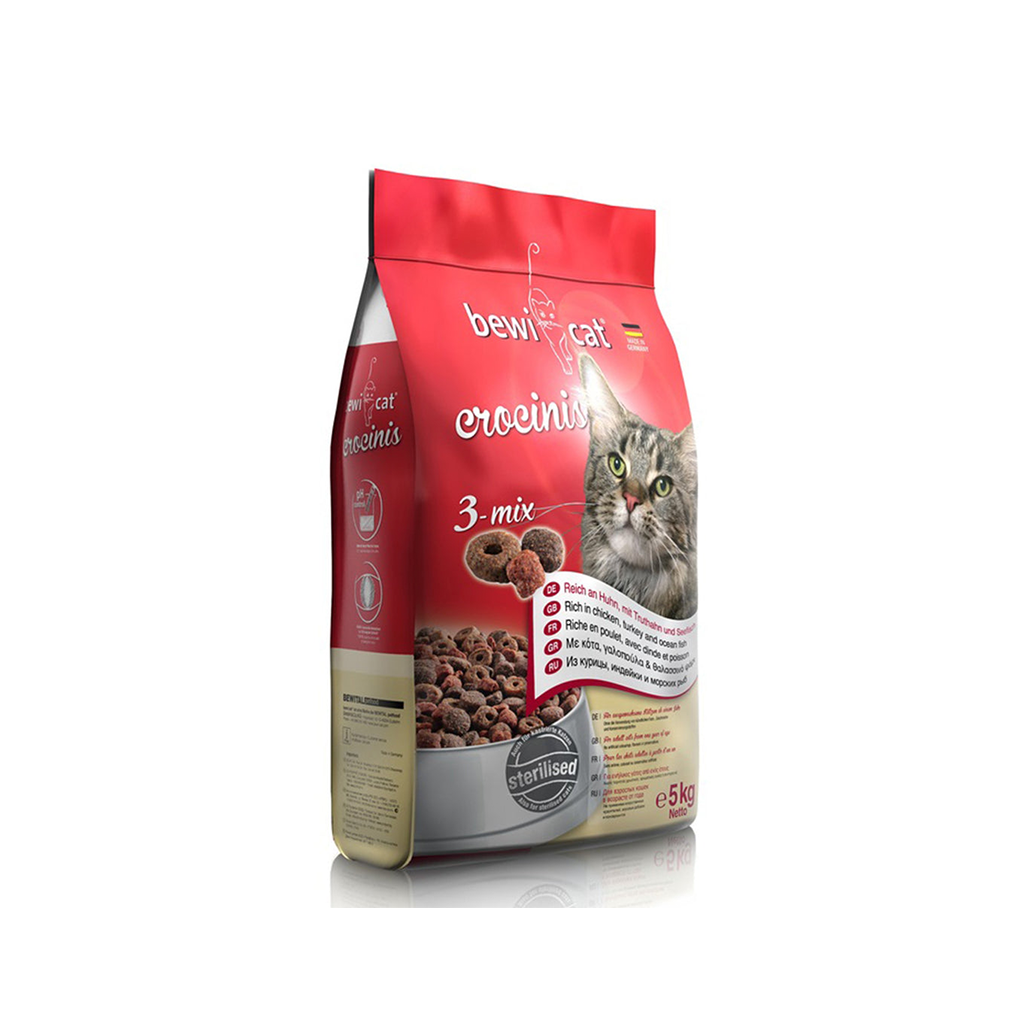 Bewicat Crocinis 3-Mix 5 kg Sterilised - Urinary Care