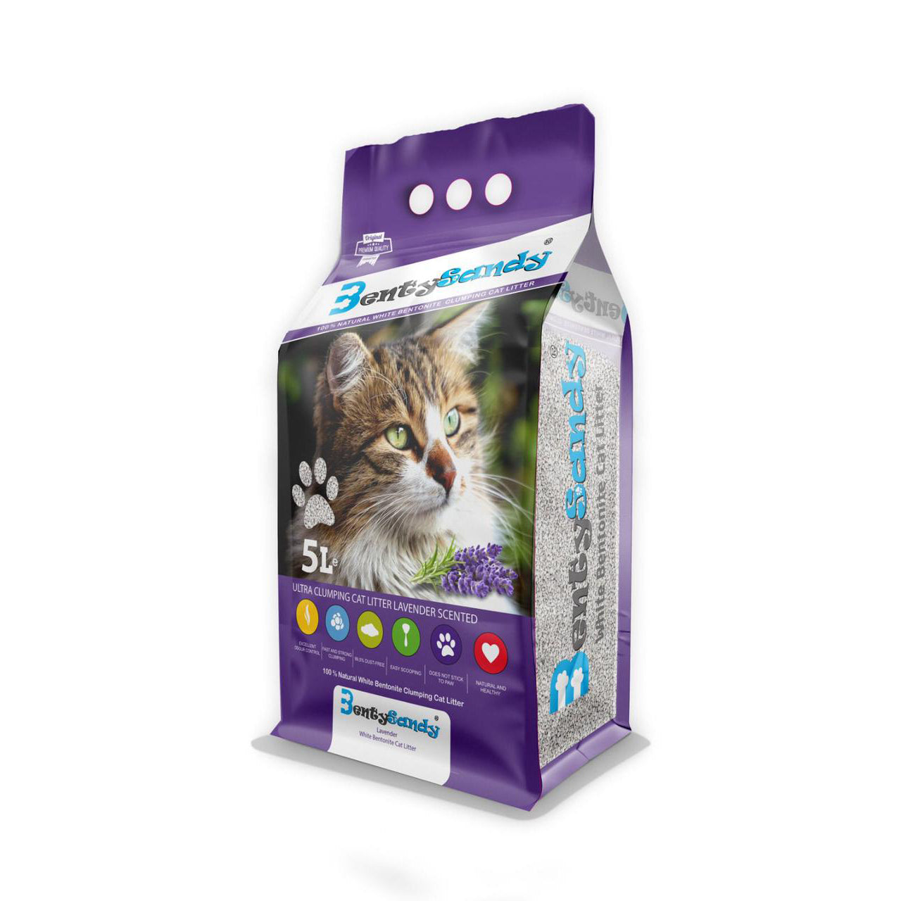 Benty Sandy Clumping Cat Litter Lavander 5 L