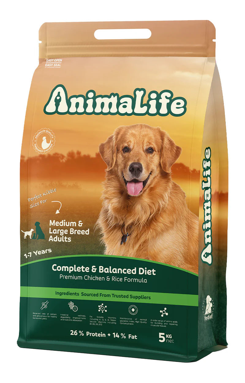 AnimaLife Medium/Large Breeds Adult Dogs Dry Food With Chicken