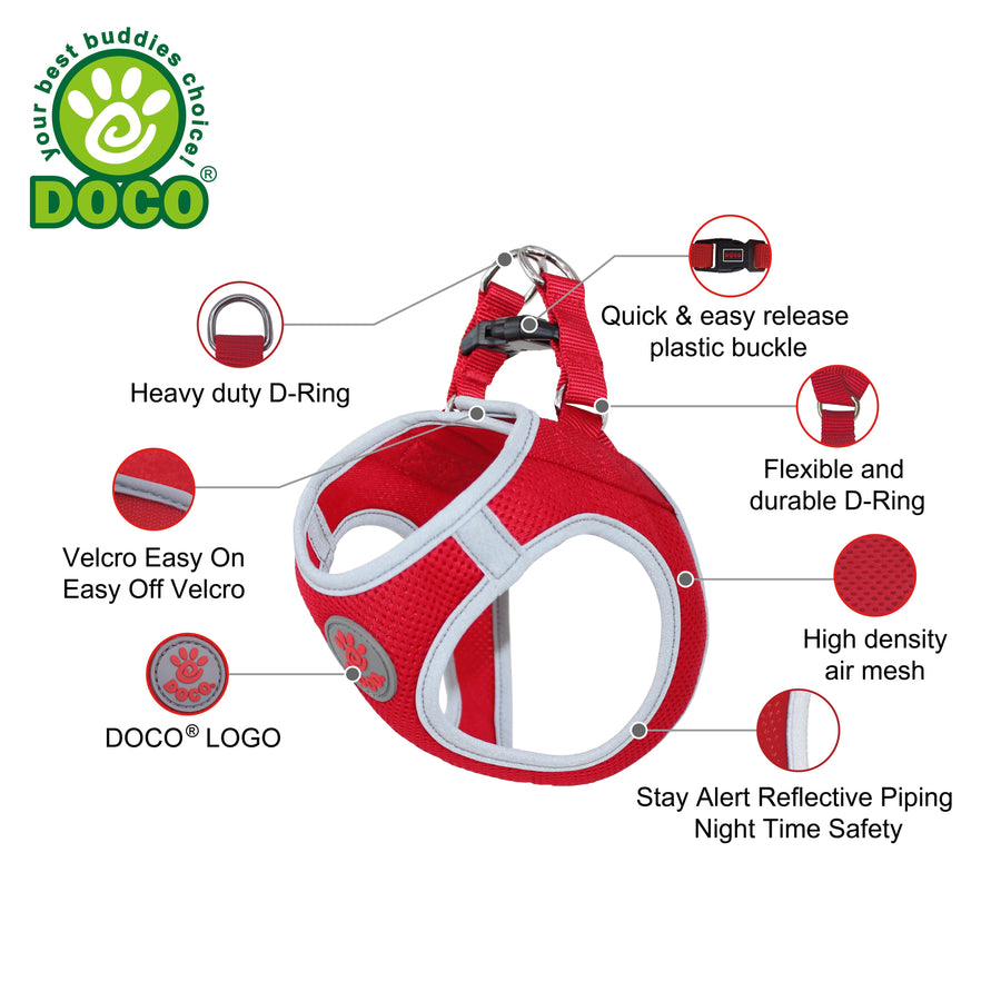DOCO Athletica Quick Fit Reflective Harness Small