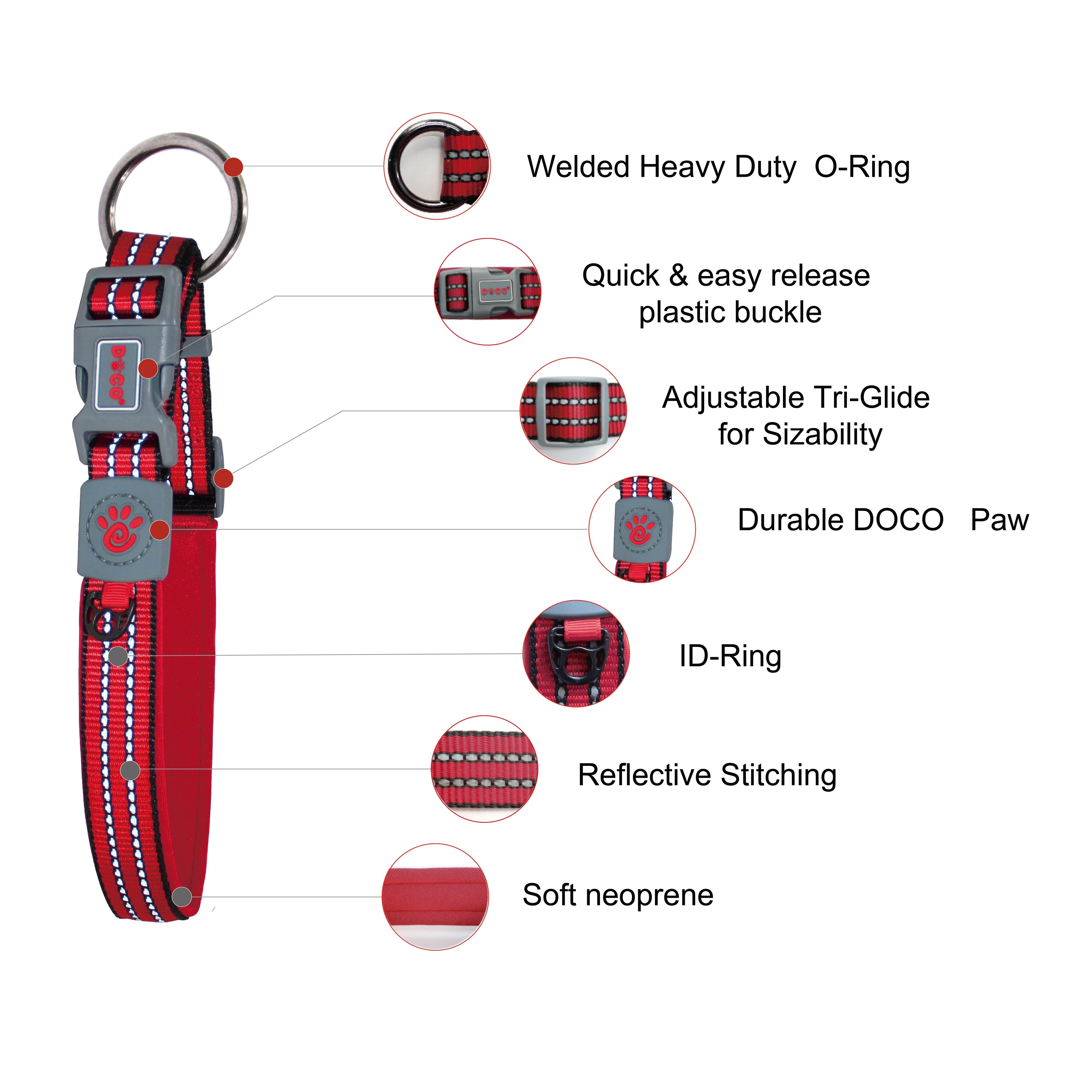 DOCO Vario O-Ring Collar Reflective Medium