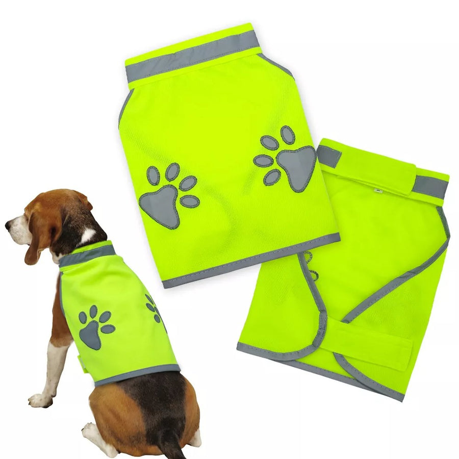 Reflective Safety Vest Gear Fluorescent Dog Clothes Soft Jacket  Dogs