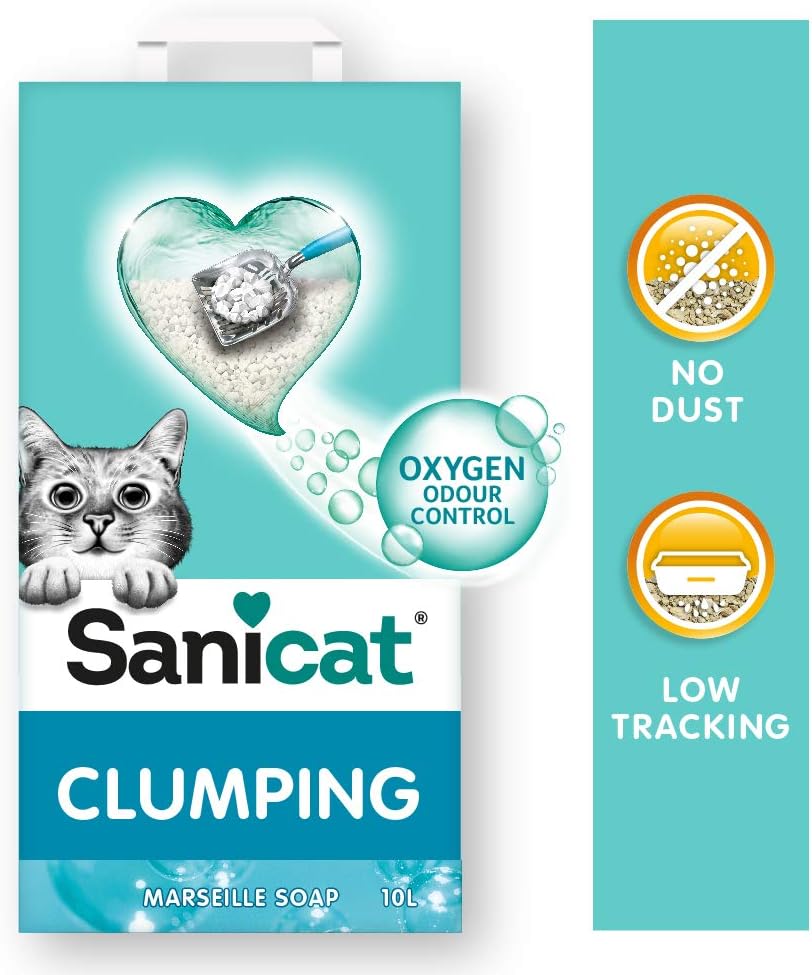 Sanicat - Clumping Cat Litter with Marseille Soap scent | 10 L capacity