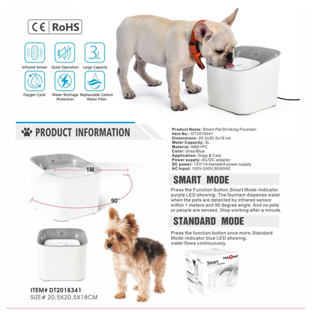 Naomi Smart pet drinking fountain