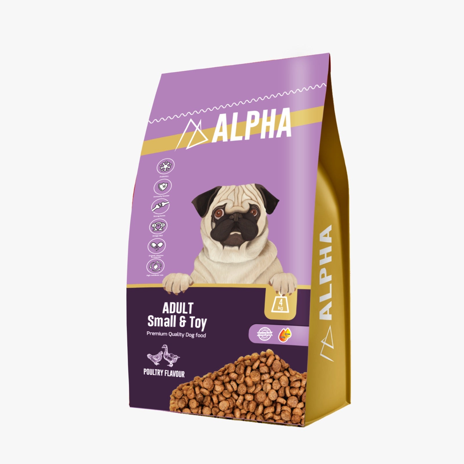 Alpha Dog Adult Small&Toy With Poultry 4kg