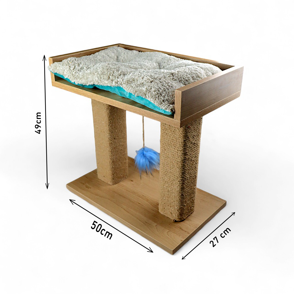 Petmoda Scratching Post and Play Tower With bed in roof With catnip