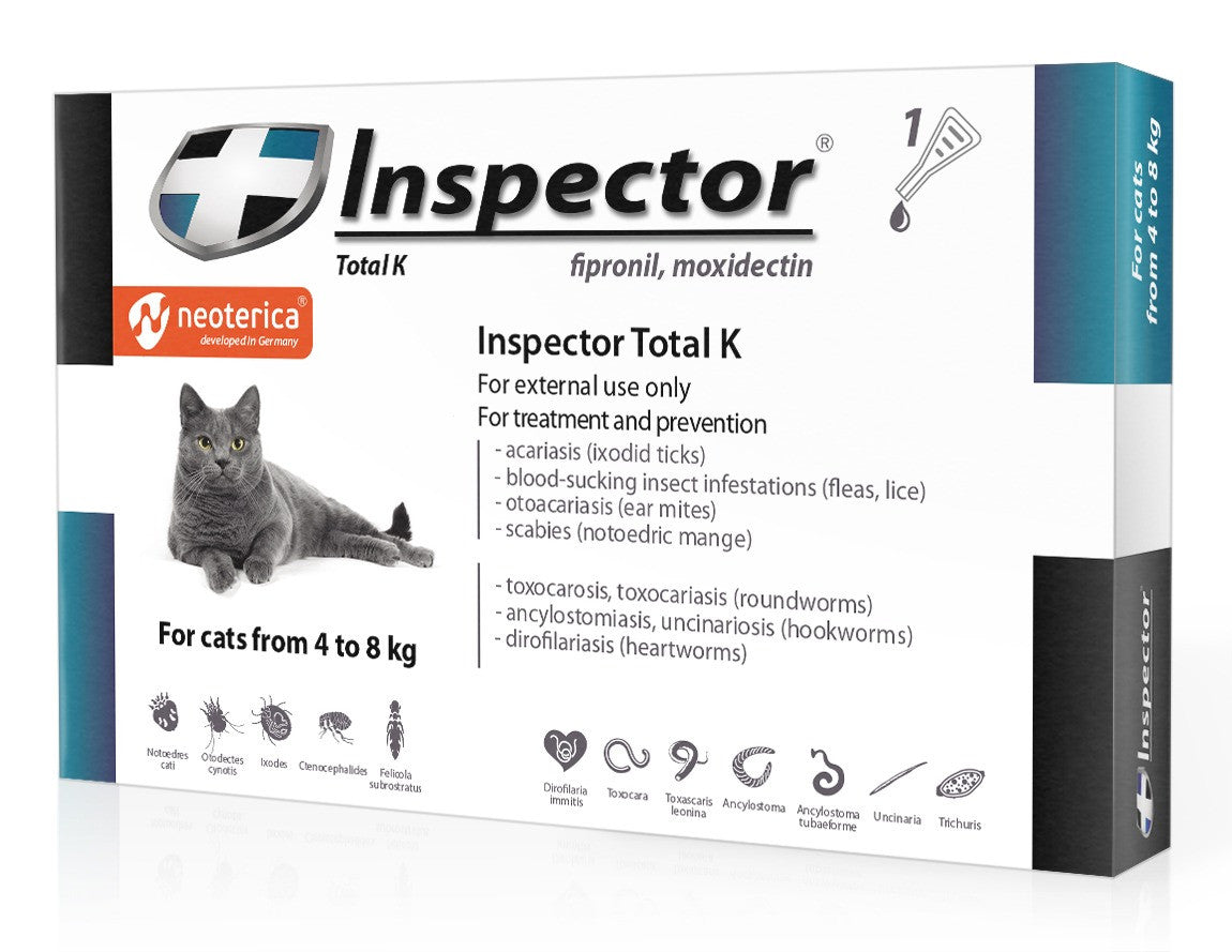 Neoterica Inspector Total K Spot-on for Cats L (4kg - 8kg) 1amp