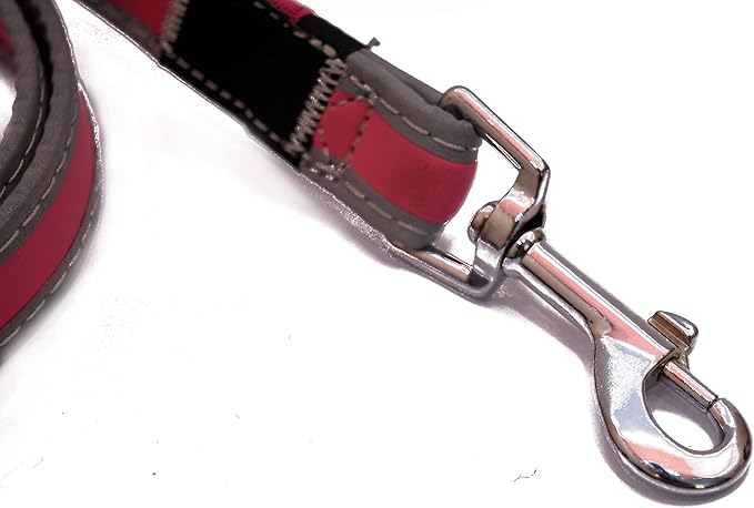 nunbell reflector leash - for  dogs - 120 cm pink