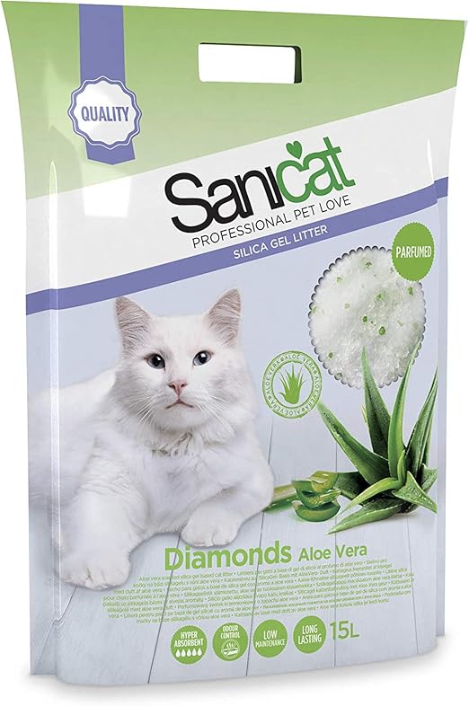 SaniCat Diamonds Aloe Silica Gel 15L