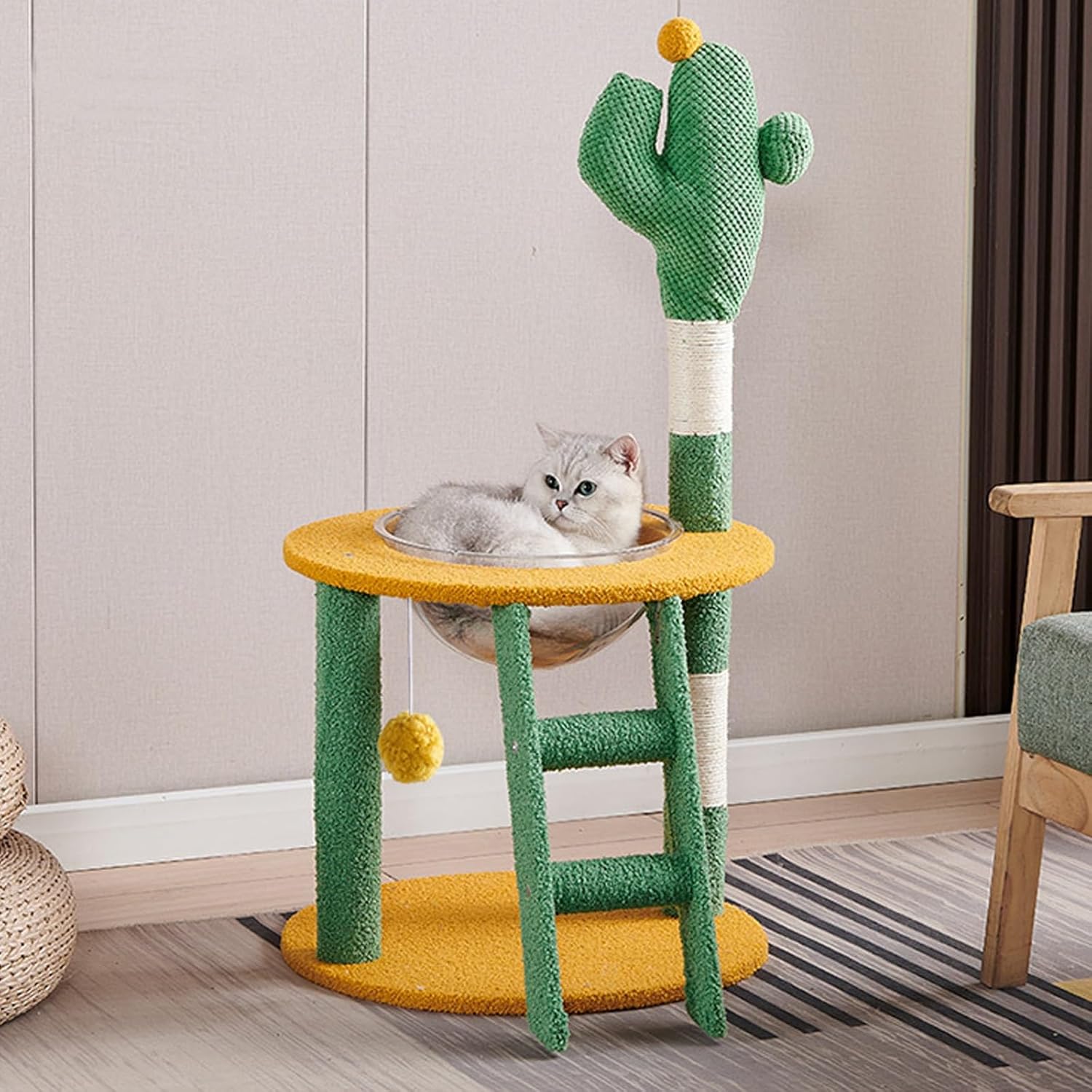 Naomi Scratcher Cat Climbing Tree Green Adventure