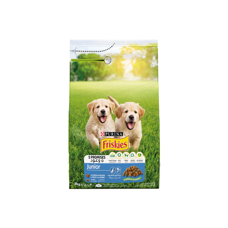 Friskies dog Junior with Chicken Vegetables and Milk 3 kg