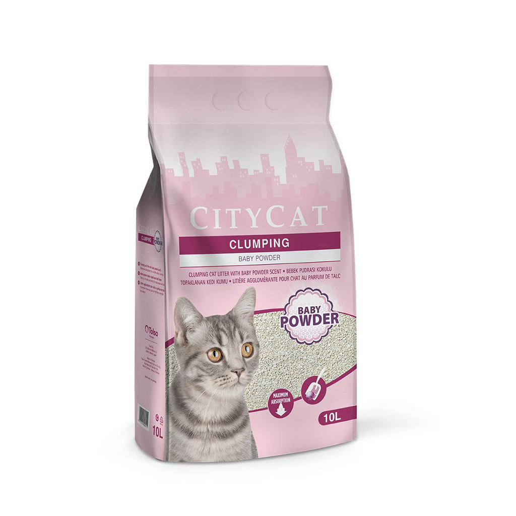 Citycat Clumping Cat Litter Baby Powder 10 L