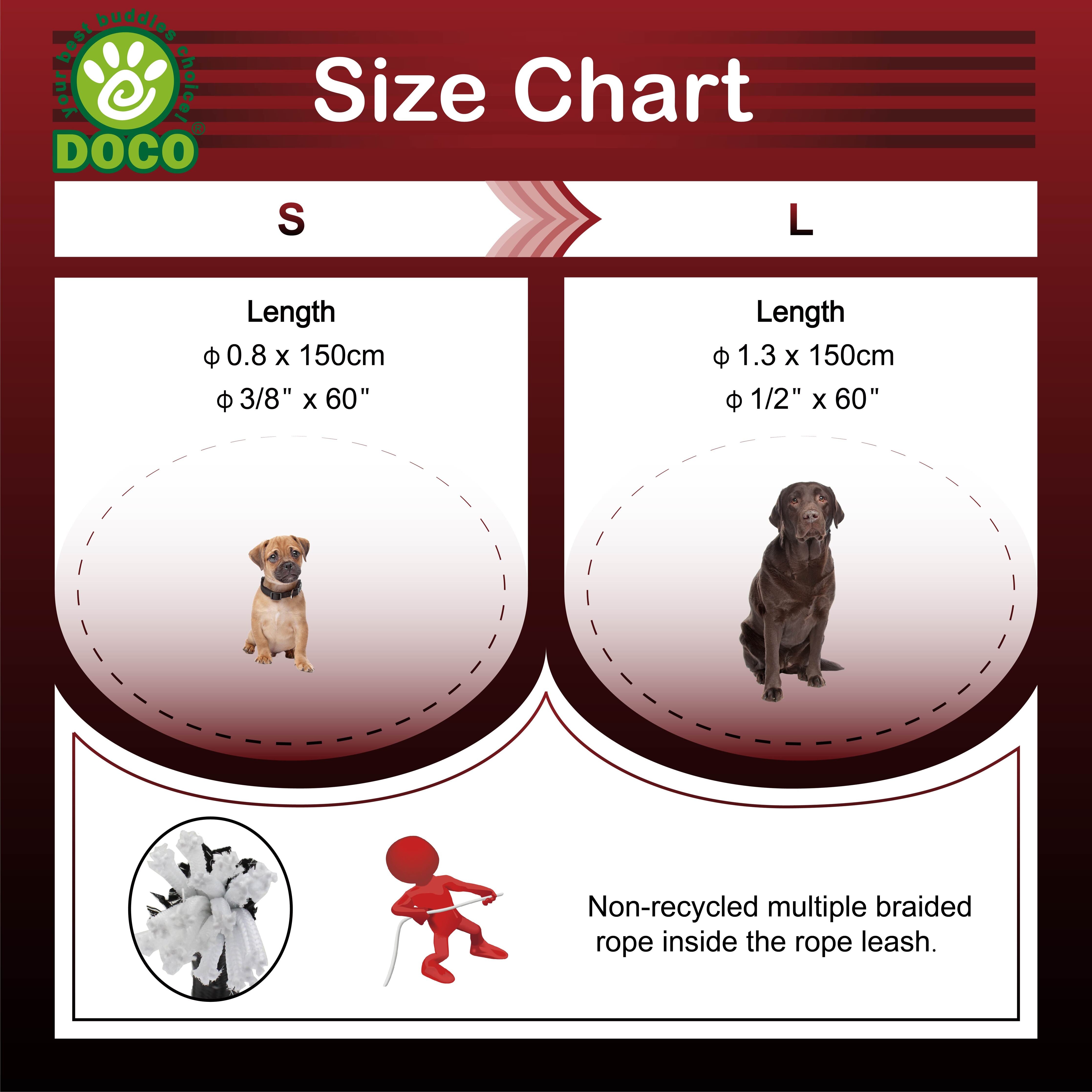 DOCO Reflective Rope Leash Large