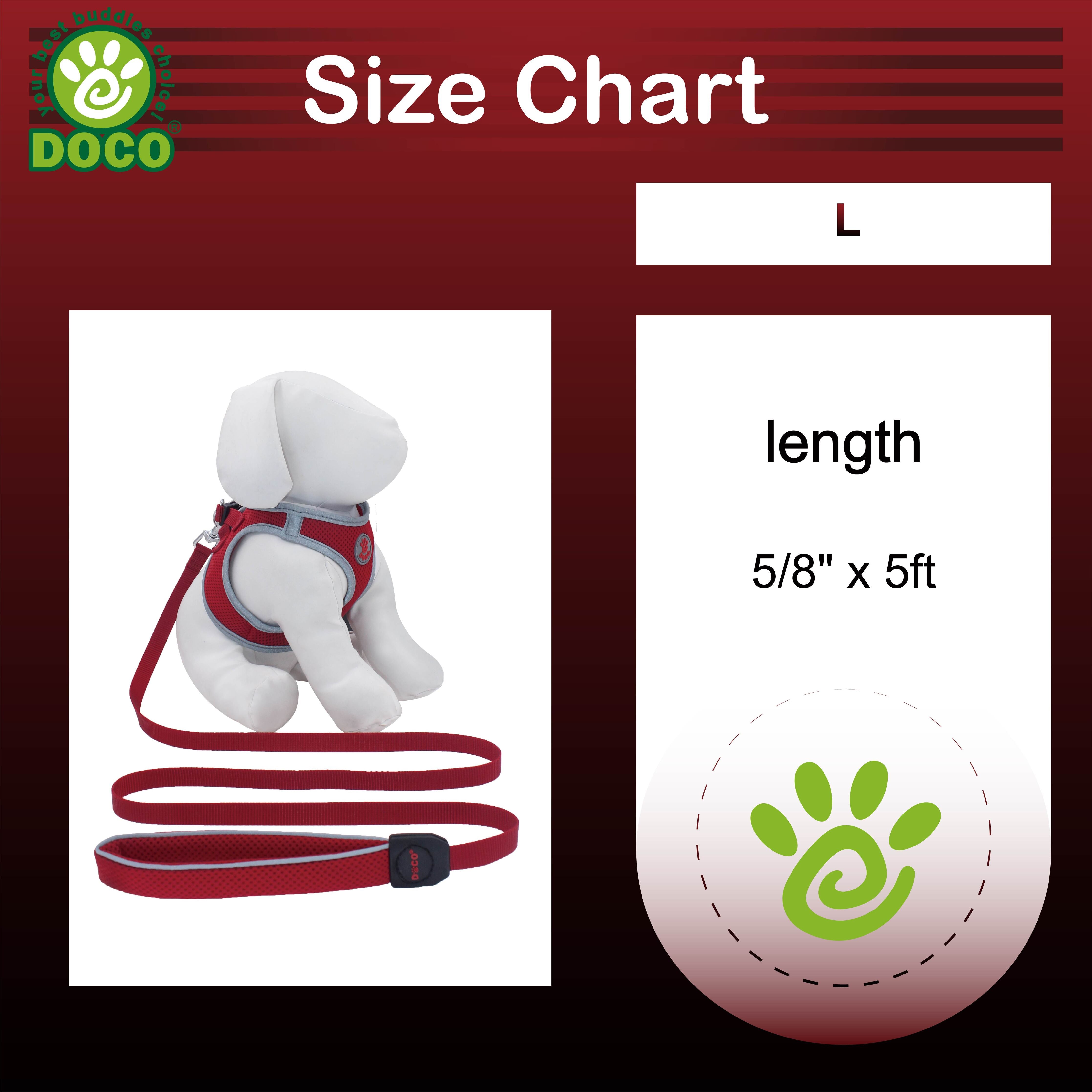 DOCO Silver Reflictive Mesh Leash Small