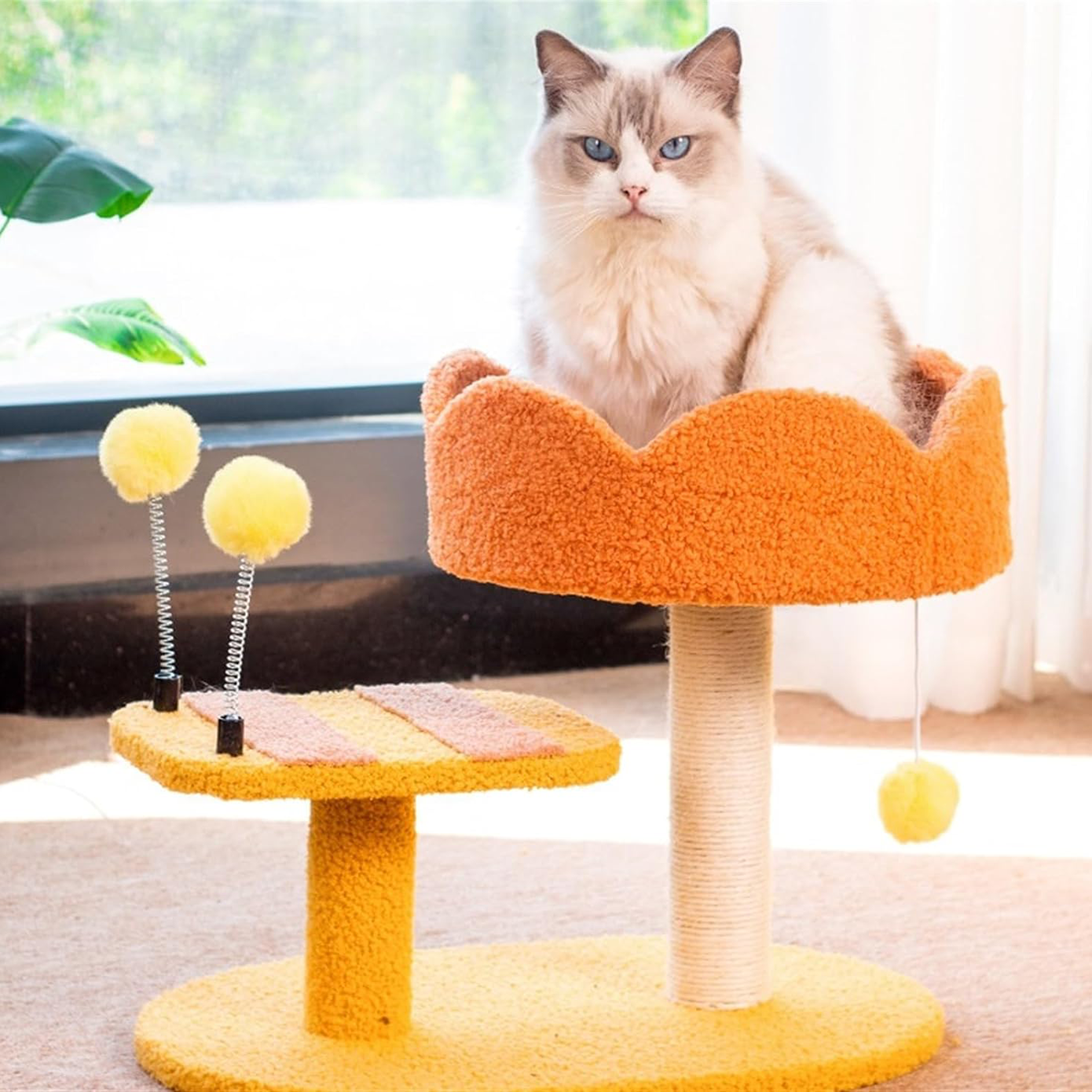 Naomi Scratcher Cat Tower Cute Bee