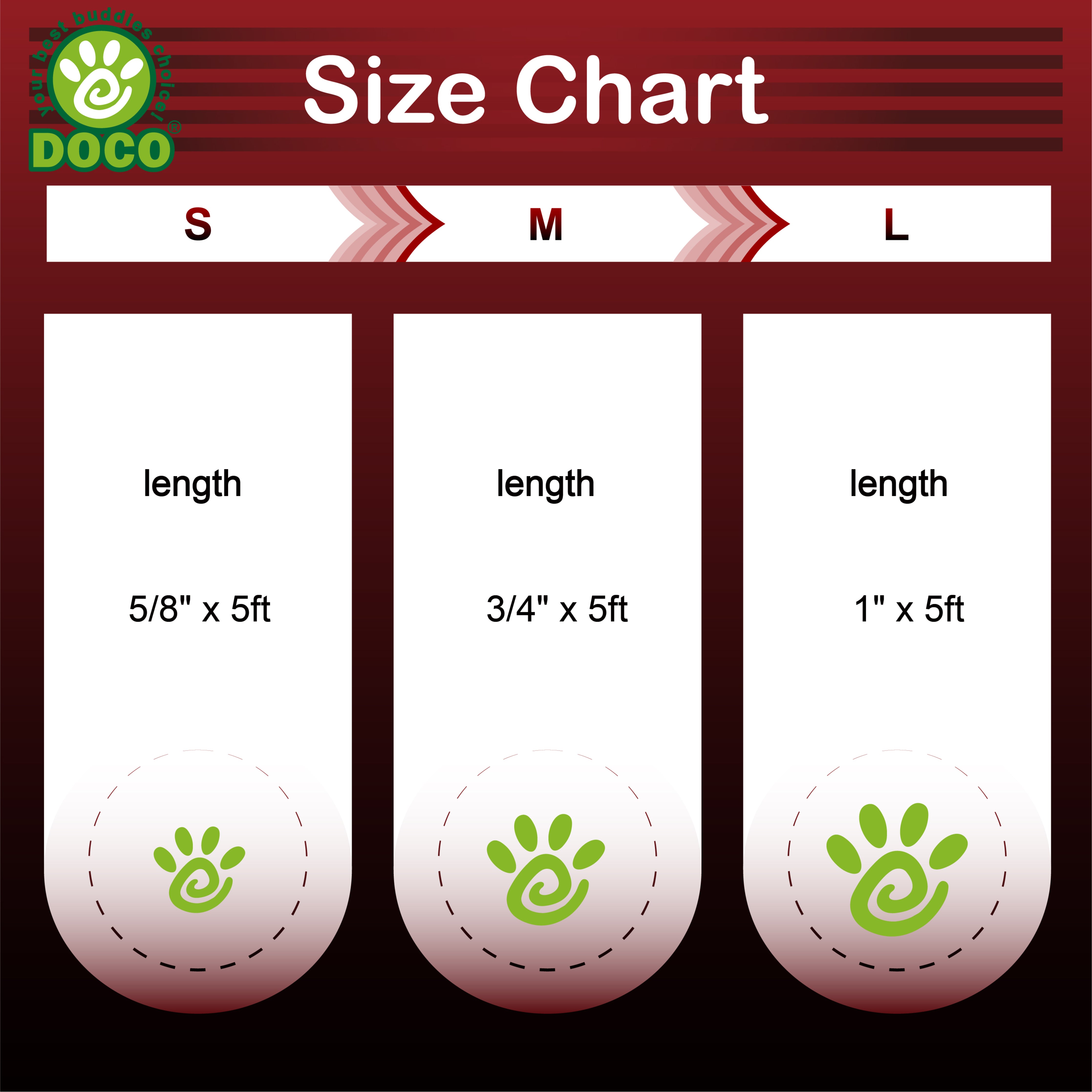 DOCO Jelly Bean Leash 5FT Medium