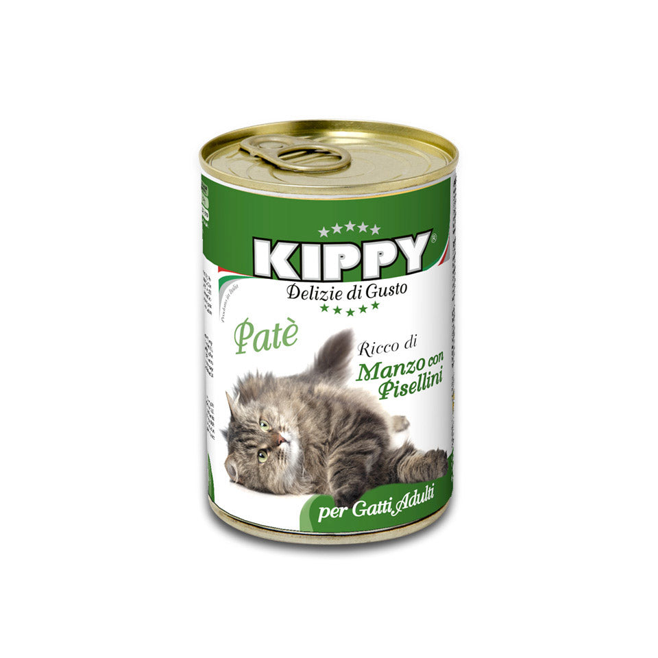 KiPPY beef and peas pate cat 400g