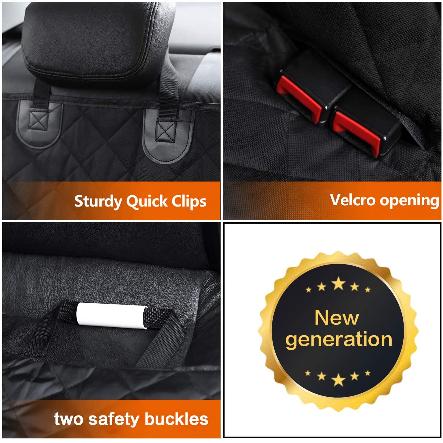 Nunbell Pet Car Seat Cover 2 sides