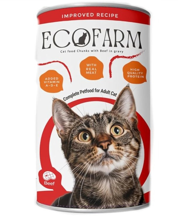 ECOFARM Wet Food with BEEF in Gravy 400gm