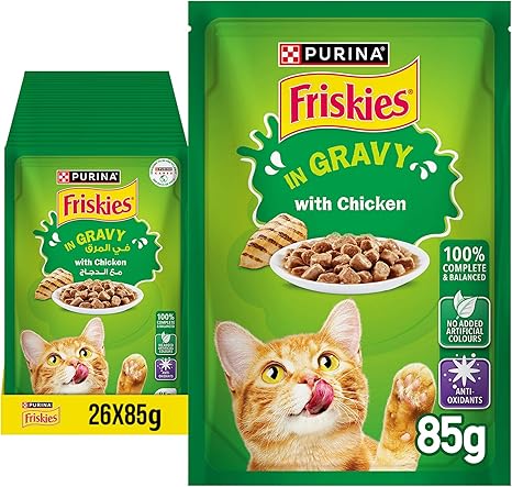 Friskies Chicken Chunks in Gravy Pouch 85g