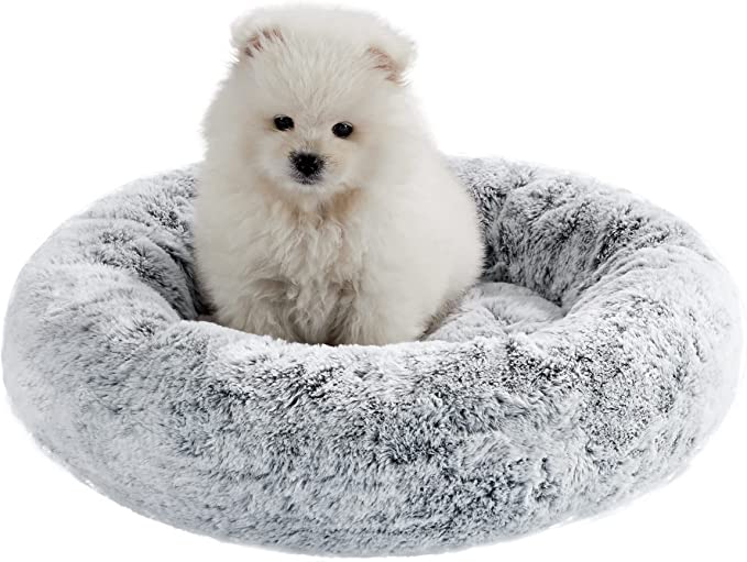 Donut Dog Cat Calming Bed fur