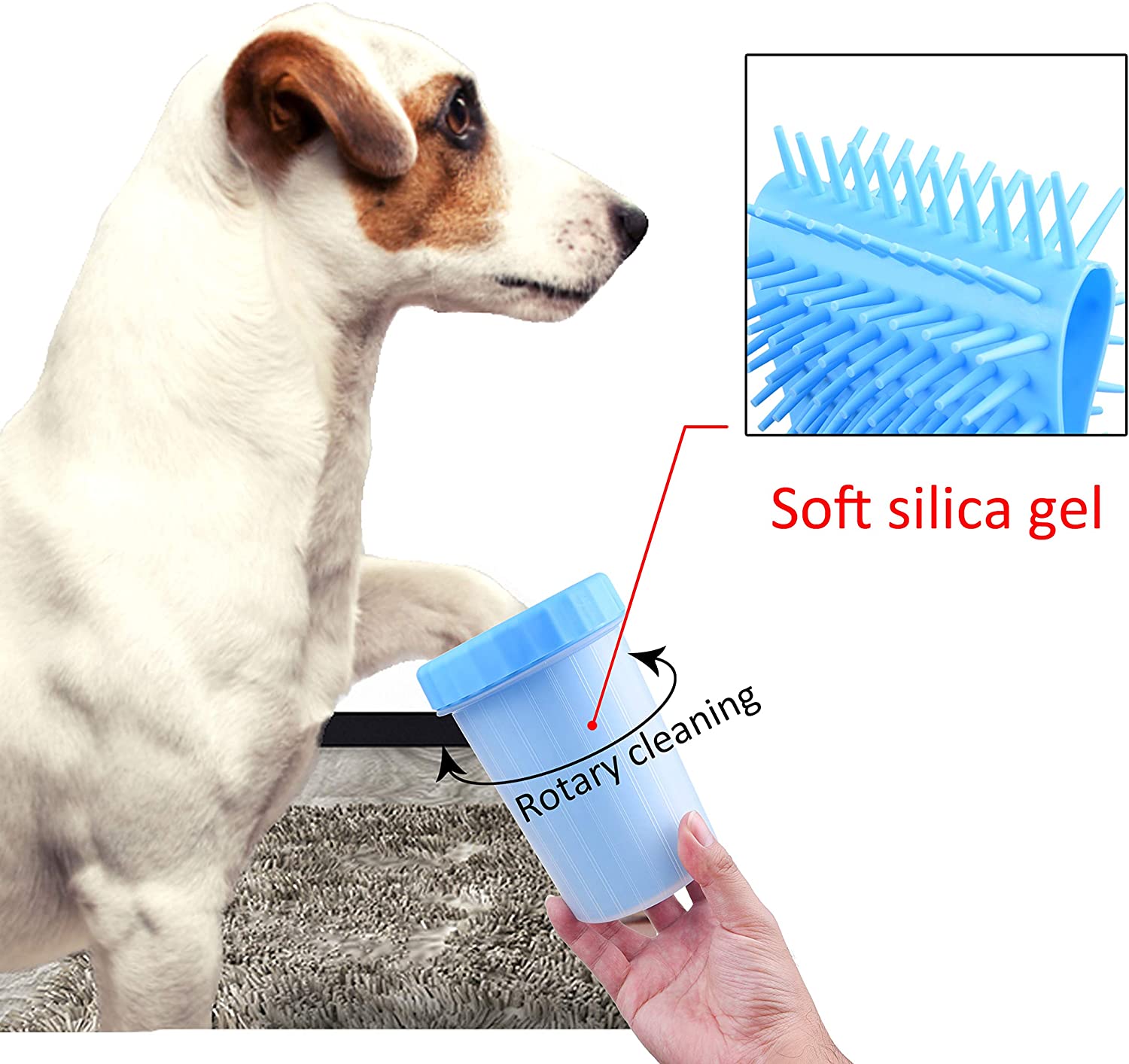 Dog Paw Cleaner Soft Gentle Silicone bristles